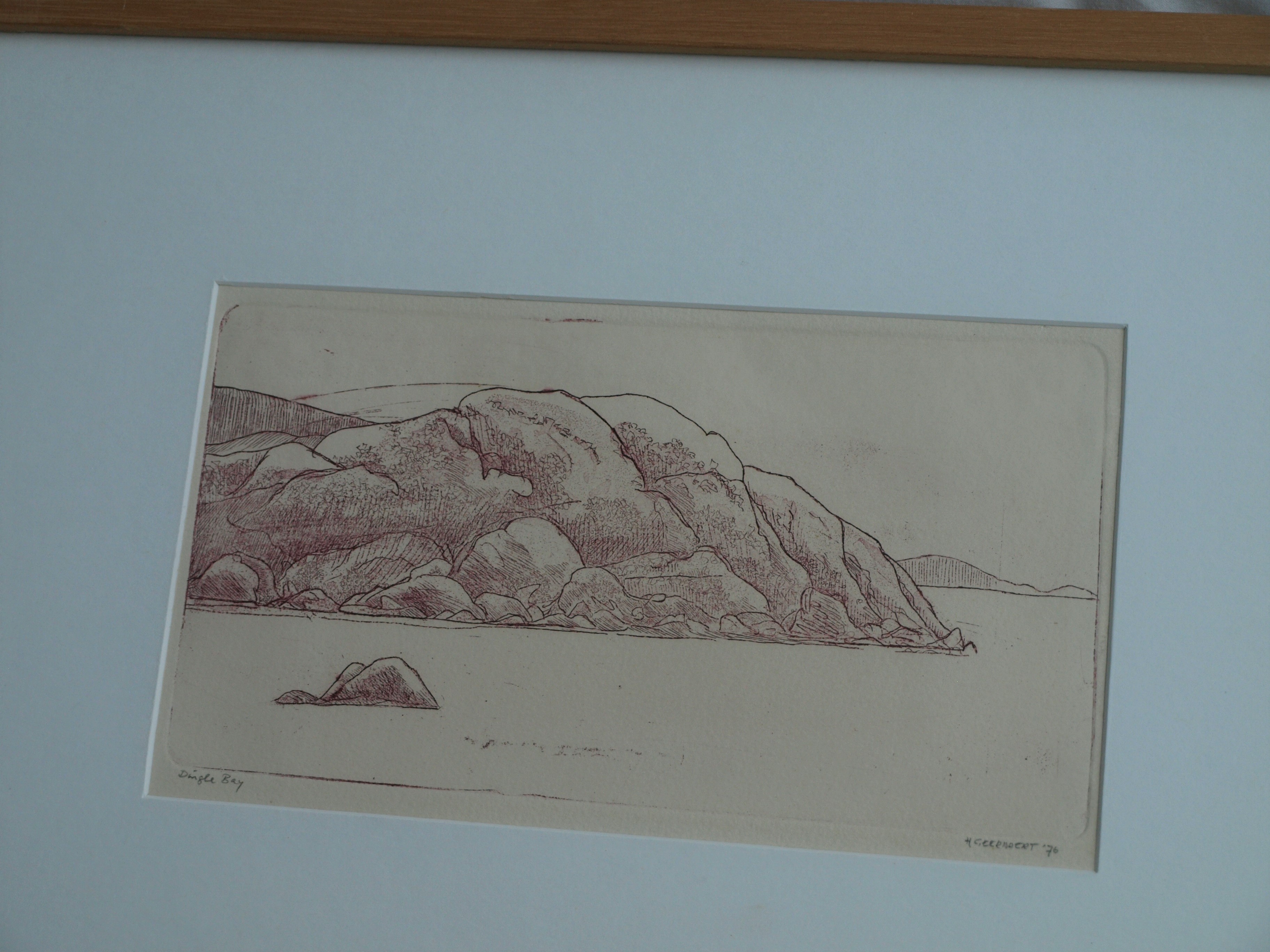 Hans Geernaert - Ets , Dingle Bay, Ierland – gesigneerd & ingelijst – 1976 kopen? Bied vanaf 10!