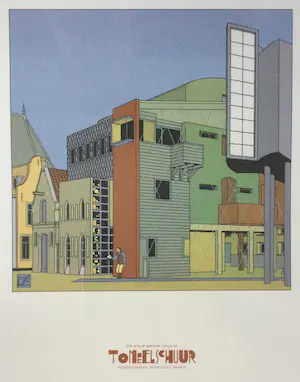 Joost Swarte - "De Toneelschuur" | affiche - ingelijst kopen? Bied vanaf 50!