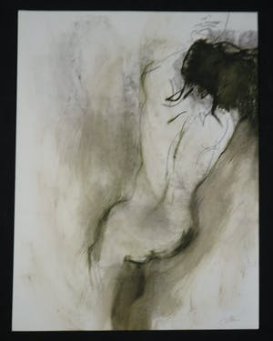 Franscz Witte - Gemengde techniek op papier, Figuur kopen? Bied vanaf 1!