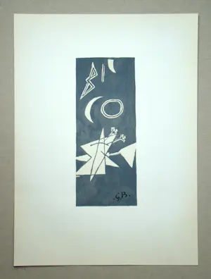 Georges Braque - Ciel gris II. - 1959 - Originele lithografie - met monogram - Mourlot kopen? Bied vanaf 100!