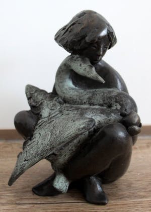 Evert den Hartog - Bronzen beeld: Leda en de Zwaan kopen? Bied vanaf 850!