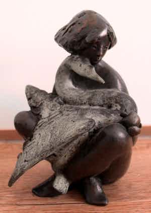 Evert den Hartog - Bronzen beeld: Leda en de Zwaan verkocht voor € 850!