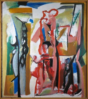 Han Sterk - Olieverf op paneel, Z.T. Abstracte compositie - Ingelijst (Zeer groot) kopen? Bied vanaf 100!