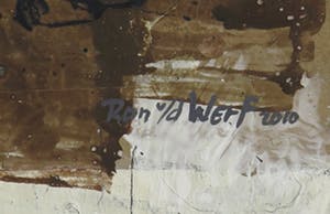 Ron van der Werf - Gemengde techniek op stevig papier op hout, Zonder titel - Ingelijst (Groot) kopen? Bied vanaf 1!