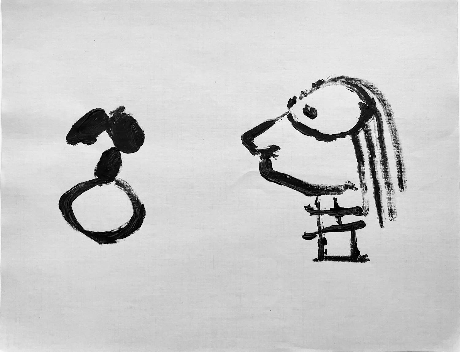 Paul Louis van den Bergh - “Spelen?” - Acryl op papier - Gesigneerd. kopen? Bied vanaf 100!