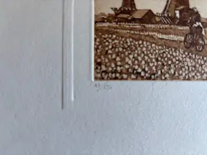 Giorgio Ferrari - Twee fietsers bij bollenveldje met zicht op molens kopen? Bied vanaf 20!