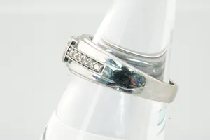 Opvallende diamanten (0.20ct) Fantasiering- 18 karaats wit-goud - gekeurd kopen? Bied vanaf 280!