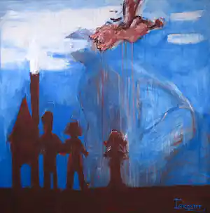 Iemke Koster - Acryl op doek, Kinderdroom (Zeer groot) vendu pour 100€ !