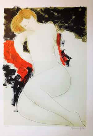 Alain Bonnefoit - Nu à la chaise rouge verkocht voor € 45!