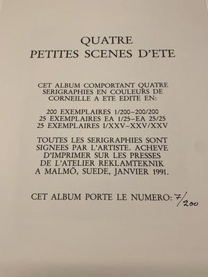 Corneille - Quatre petites scenes d'ete (Portfolio met 4 zeefdrukken) kopen? Bied vanaf 475!