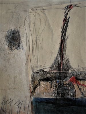 Peter Langenberg - Galerie ArtZaanstad - GROTE impress. Collage - gesigneerd - Galerieprijs 1200€ kopen? Bied vanaf 10!