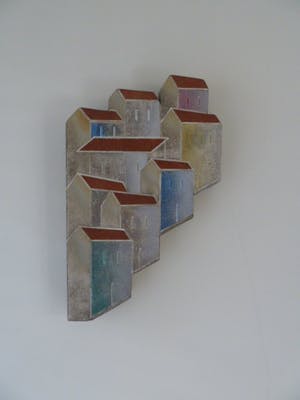 Niet of onleesbaar gesigneerd - Italiaans stads/dorps aanzicht kopen? Bied vanaf 1!