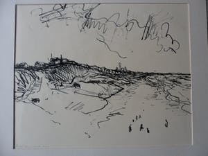 Rudolf Bruyn - pentekening van het strand. kopen? Bied vanaf 20!