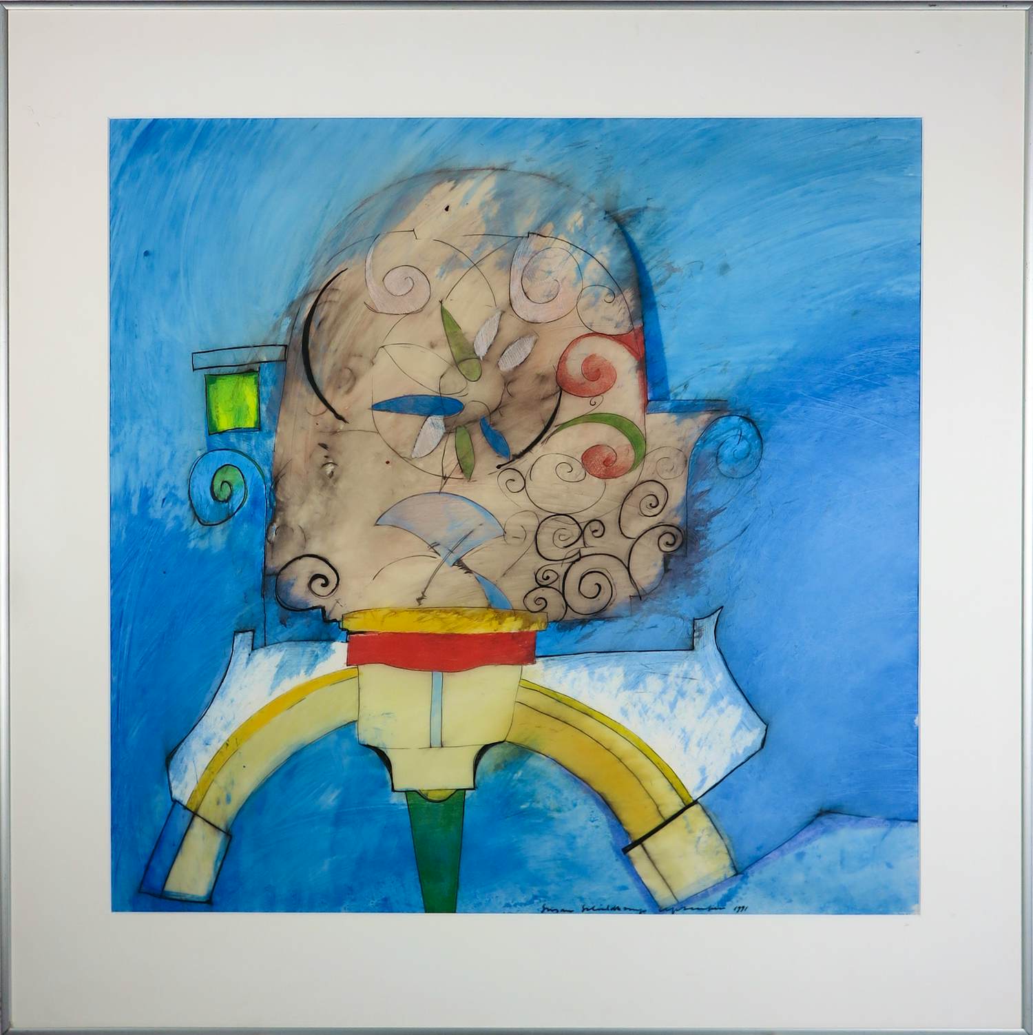 Susan Schildkamp - Gemengde techniek op papier, Ornament - Ingelijst kopen? Bied vanaf 90!