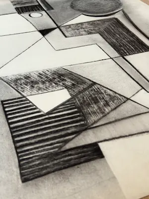 Silvin Bronkart - Sitzender Mann – Große abstrakte Komposition aus dem Jahr 1955 kopen? Bied vanaf 600!