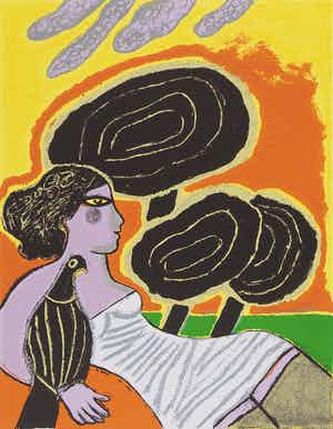Corneille - Femme couchée - handgesigneerde litho - 1995 verkocht voor € 149!