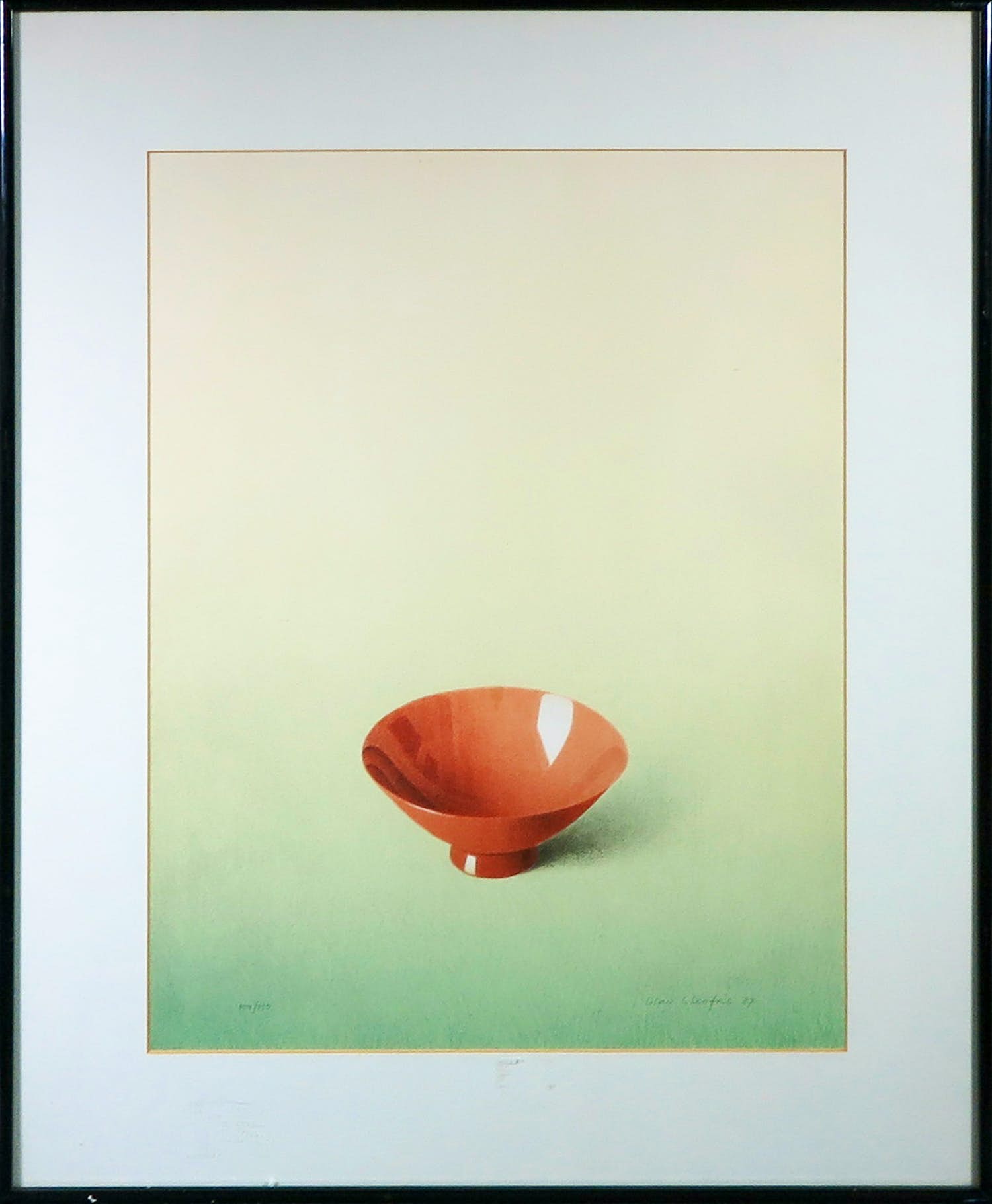 Olav Cleofas van Overbeek - Litho, Kom - Ingelijst verkocht voor € 70!