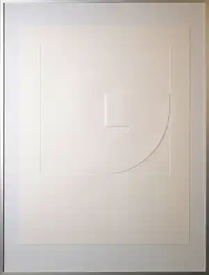 Harry van Kuyk - Reliëfdruk, Letter G - Ingelijst verkocht voor € 1!