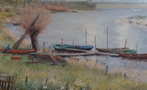 Wim van den Anker - Mars polder bij Lienden - Olieverf kopen? Bied vanaf 75!