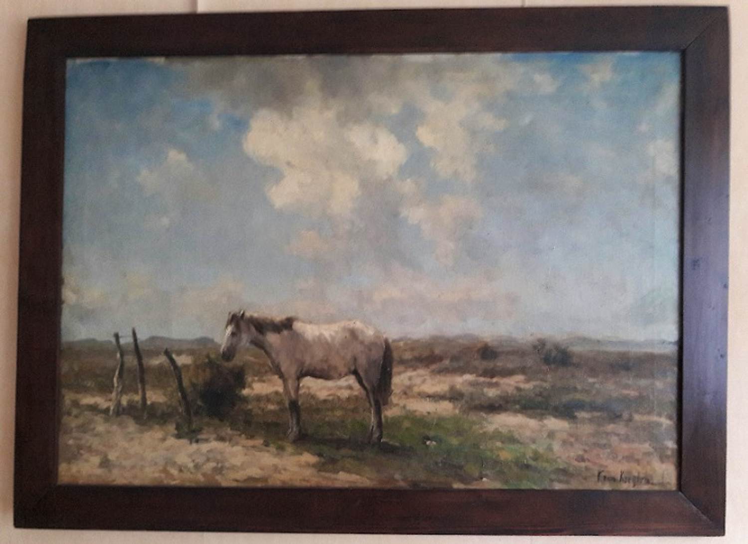 Fedor van Kregten - Landschap met paard verkocht voor € 150!