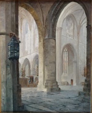 Arij Albert Willem Verhorst - Interieur Grote- of Sint Bavokerk Haarlem kopen? Bied vanaf 130!