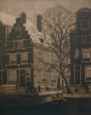 Frans Everbag - ets: Herengracht - ingelijst - 25615 kopen? Bied vanaf 85!