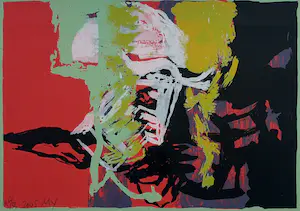 Miguel Ybanez - handgesigneerde litho | 'Zonder titel' (KEURIG INGELIJST) kopen? Bied vanaf 1!