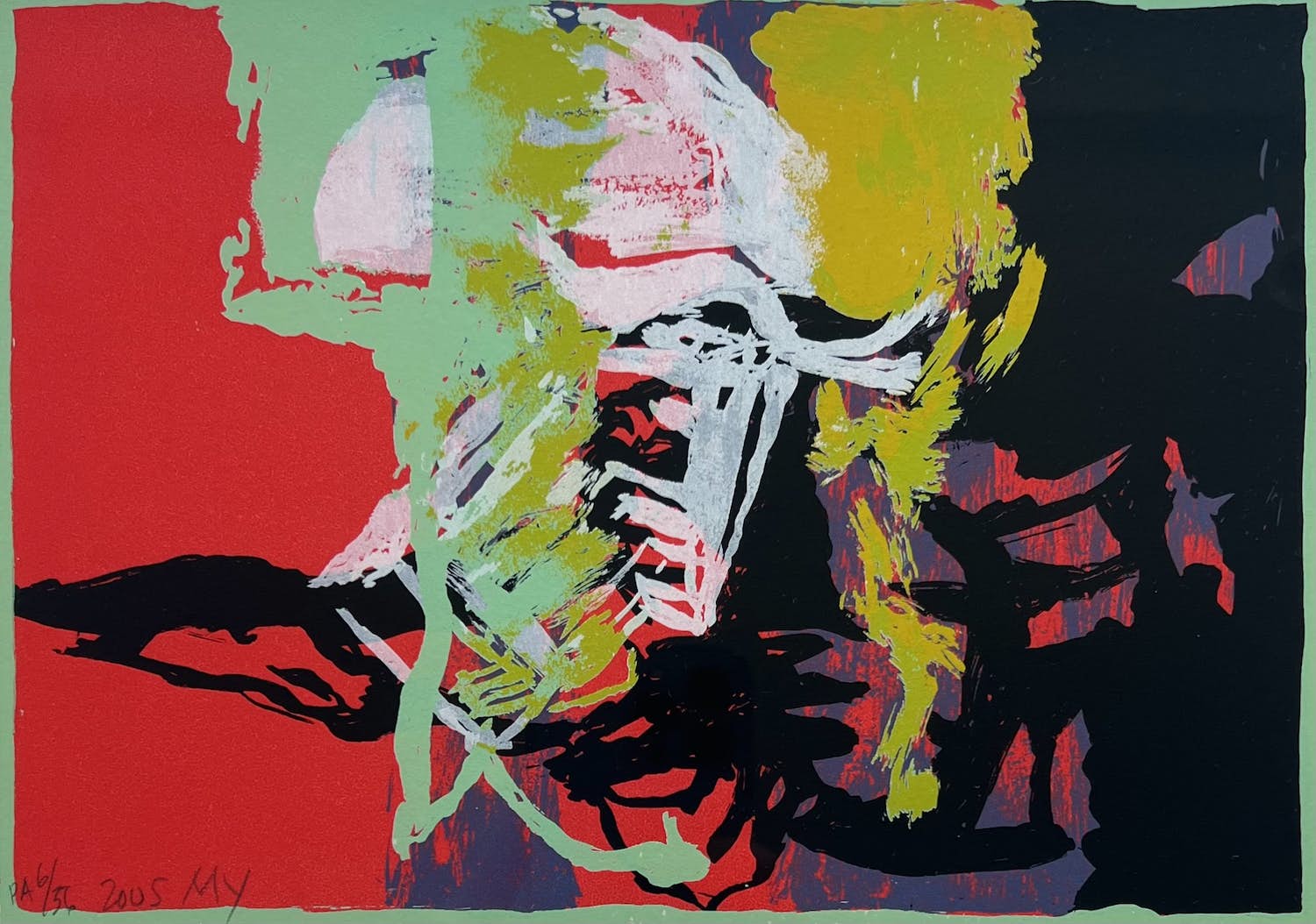 Miguel Ybanez - handgesigneerde litho | 'Zonder titel' (KEURIG INGELIJST) kopen? Bied vanaf 1!