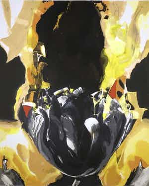 Anita Duijf - Zwarte Tulp - zeefdruk verkocht voor € 1!