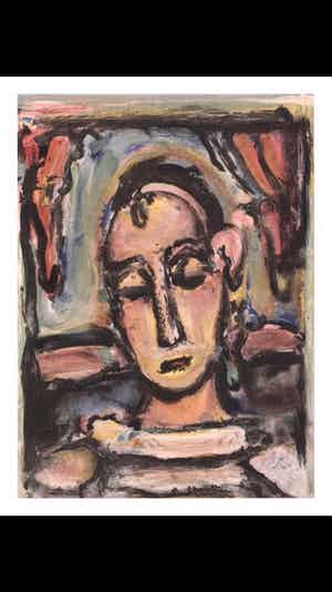 Georges Rouault - (1871-1958) - Tête de jeune fille verkocht voor € 60!
