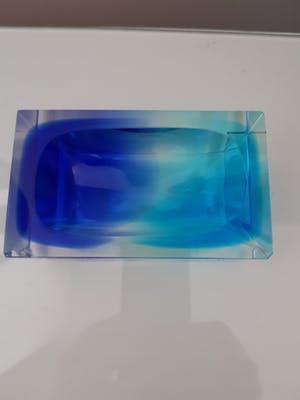Flavio Poli - MURANO SOMMERSO VESSEL ART OBJECT FACETED EDGE kopen? Bied vanaf 80!