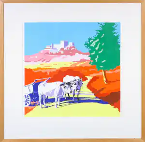 Marco Kooiman - Zeefdruk, Il Castello - Ingelijst vendu pour 35€ !