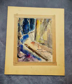 Fons Verstraeten - in 1952 expressionistisch geschilderd Oostenrijks en Frans (Verso) landschap kopen? Bied vanaf 35!