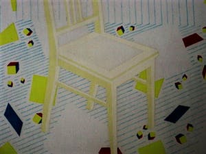 Caroline Willebrands - Rietveld Academie - Zeldzame figuratieve Collage "STOEL IV" kopen? Bied vanaf 1!