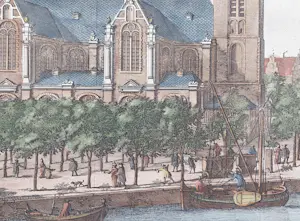 Isaac Tirion - Amsterdam Westerkerk Wagenaar Oude Gravure Stadsgezicht 1760 kopen? Bied vanaf 65!