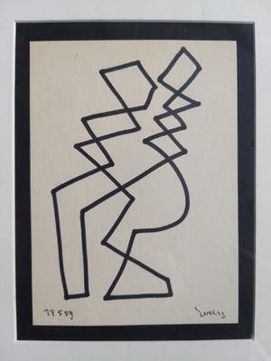 Siep van den Berg - Tango dansen - inkt op papier kopen? Bied vanaf 150!