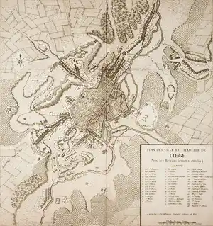 Jean de Beaurain - Kopergravure, Plan des Ville et Citadelle de Liège (...) verkauft für € 11!