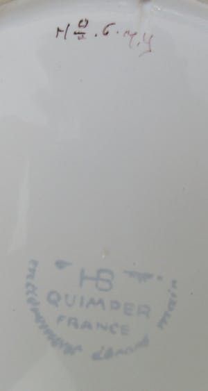 Faience  ( st Michel) Moustiers - Henriot Quimper, Faience de Moustier, Menegatti Firenze - Drie stuks Frans en It kopen? Bied vanaf 1!