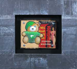 Jan Bollaert - Acryl op papier, Weg naar de hel- Ingelijst verkocht voor € 1!