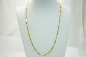 86 - 20 karaats geelgouden stafjes collier kaufen? Bieten Sie von 1380!
