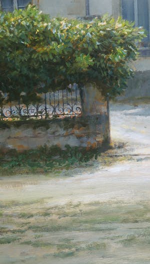 Gerard Huysman - Olieverf op paneel, Landhuis - Ingelijst kopen? Bied vanaf 1000!