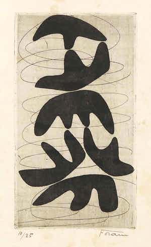 Madeleine Forani - Ets, Zonder titel verkocht voor € 40!