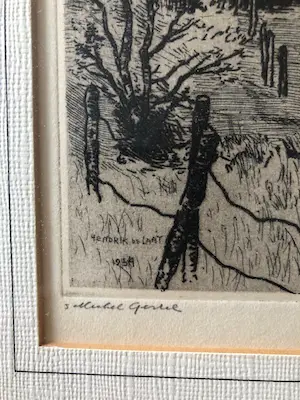 Hendrik de Laat - Kerktoren St. Michielsgestel - Ets kopen? Bied vanaf 1!