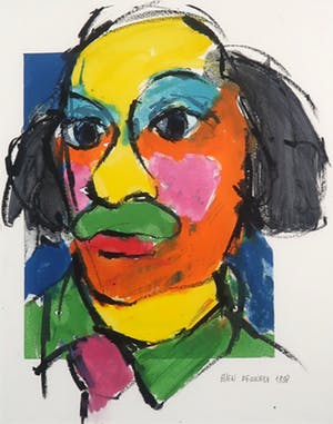 Ellen Meuwese - Gemengde techniek op papier, Portret - Ingelijst kopen? Bied vanaf 1!