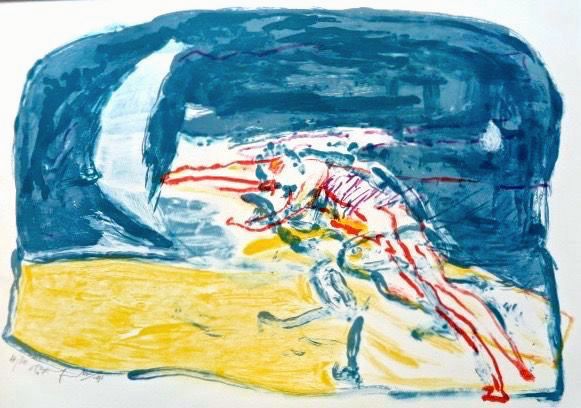 Pieter Defesche - Tegenwind - Originele lithografie kopen? Bied vanaf 19!