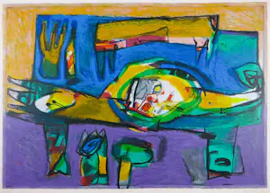 Geert Vrijdag - Zeefdruk op papier, Eufraat - Ingelijst (Groot) kopen? Bied vanaf 60!