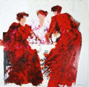 Wil Willemsen - Zeefdruk, Conversation (Groot) verkocht voor € 40!