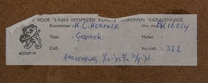 Karel C. Korfker - Gesprek - 1975/76 - litho op papier - BKR Aardenburg kopen? Bied vanaf 20!
