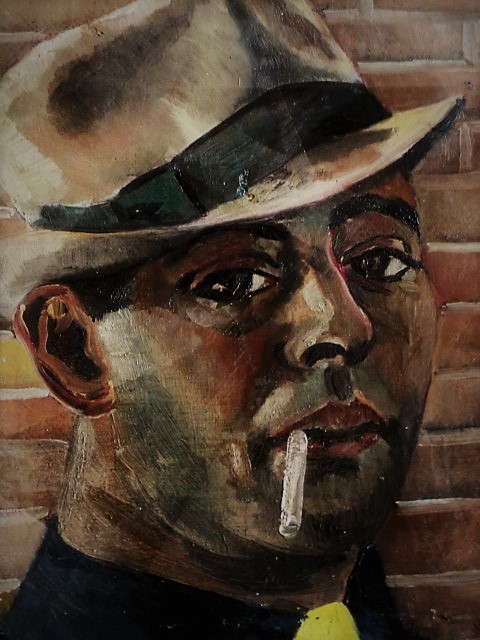 Eduard Croiset - 1936 - Flamboyant zelfportret van Joods Amsterdamse (reclame)schilder  kopen? Bied vanaf 1!