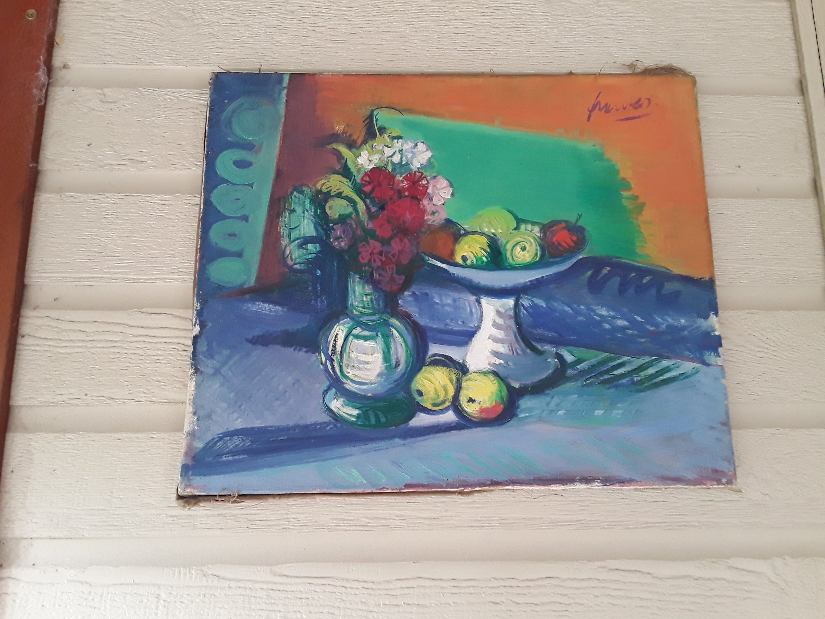 Roelof Frankot - Stilleven met fruit en bloemen. verkocht voor € 150!